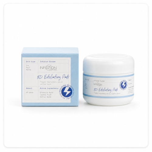 Paduri exfoliante SkinPlan 3D Exfoliating Padz cu acizi AHA pentru glow si textura pielii 40 buc