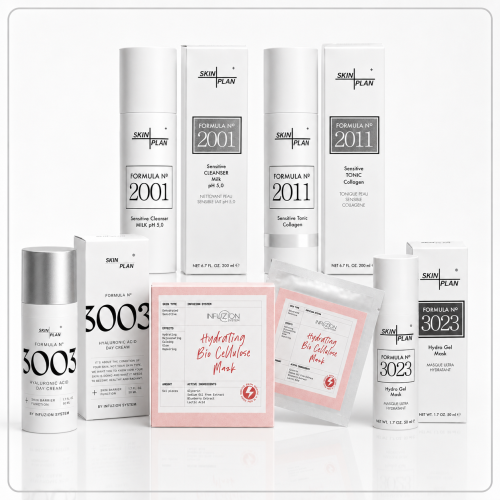 Rutina SkinPlan Hydration Glow pentru ten uscat și deshidratat cu 5 produse