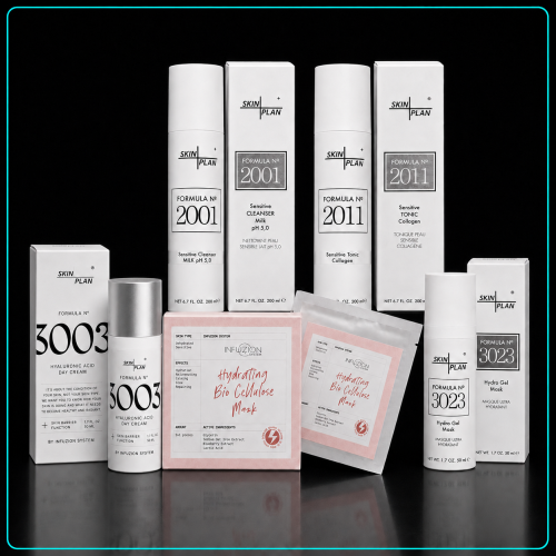 Rutina SkinPlan Hydration Glow pentru ten uscat și deshidratat cu 5 produse